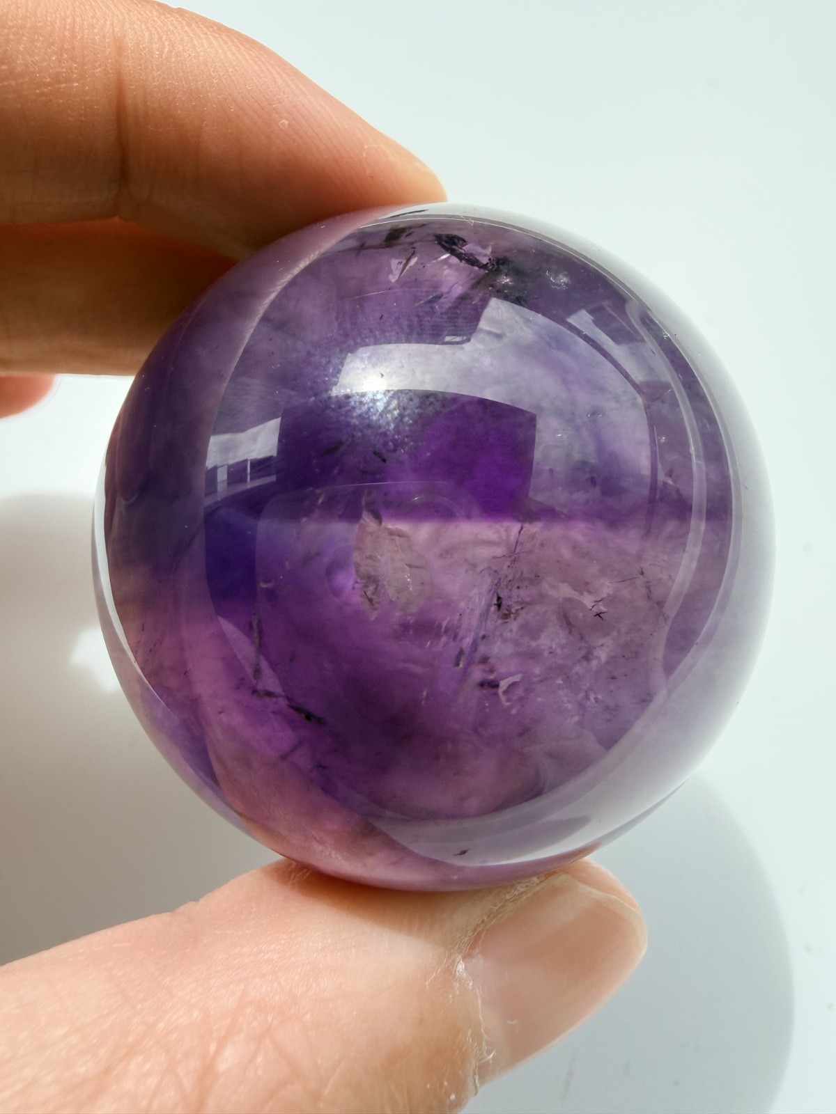 Trapiche Phantom Amethyst Sphere from Brazil | 1.75″