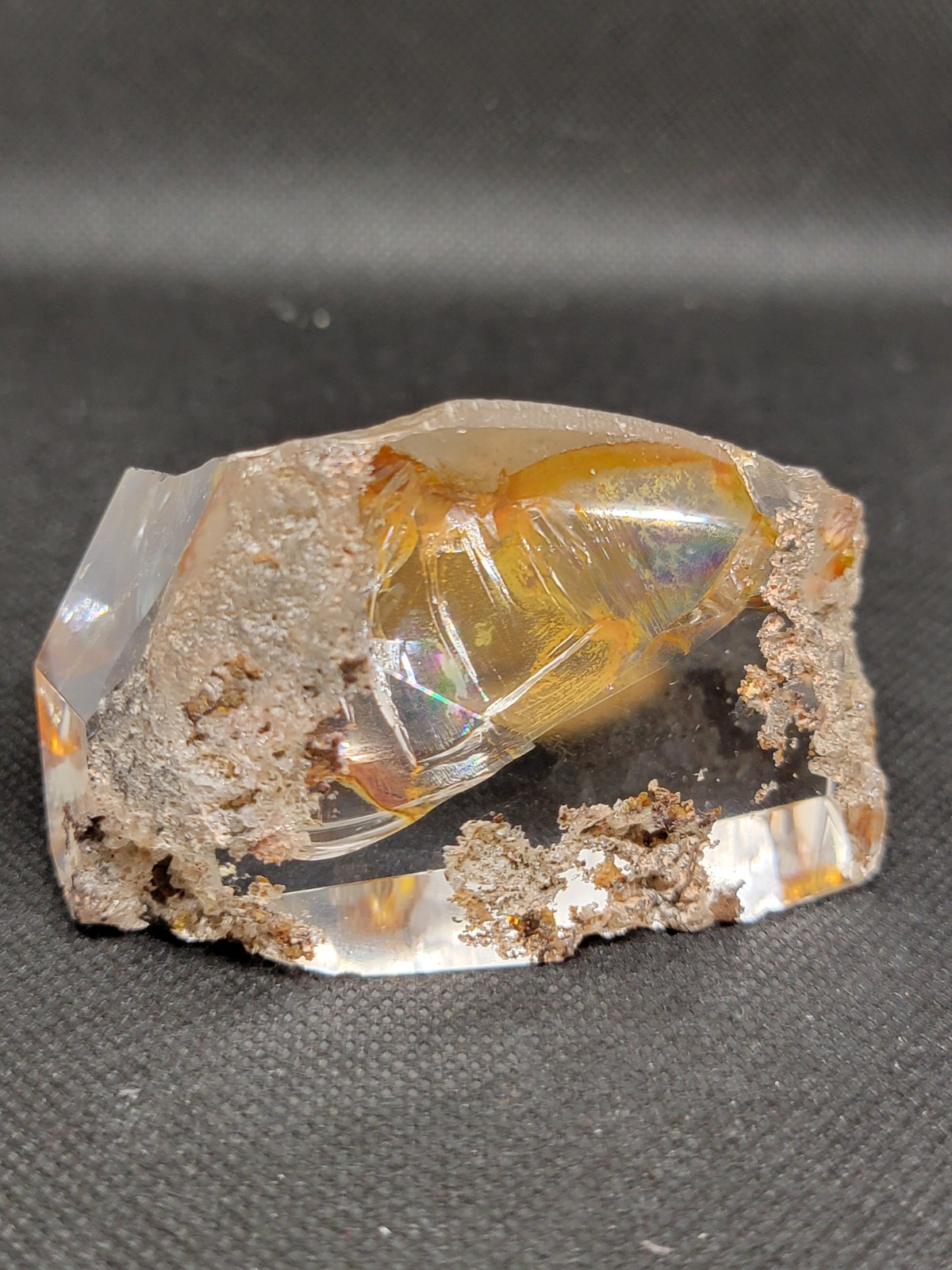 “Golden Healer” Garden Quartz with Large Rainbow and Amazing Clarity – US Seller