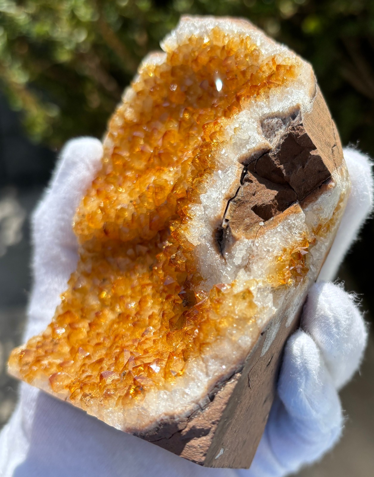 USA SALE 5.3LB LOT 3 CITRINE FREE STANDING SPECIMEN TREATED AMETHYST GOLD GOLDEN