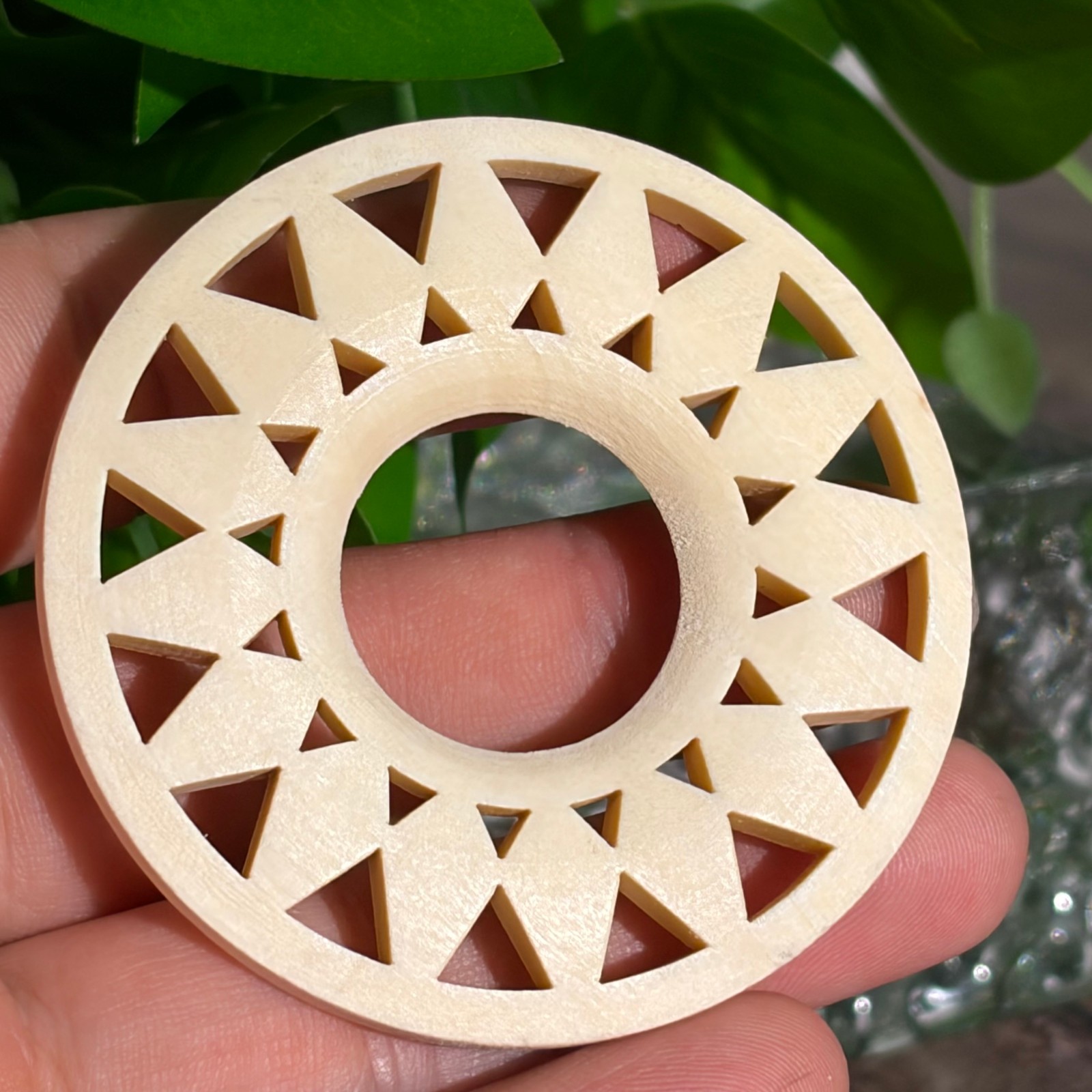 Wood Sunflower Stand Crystal Ball Holder Display Base for Gemstone Sphere Decor