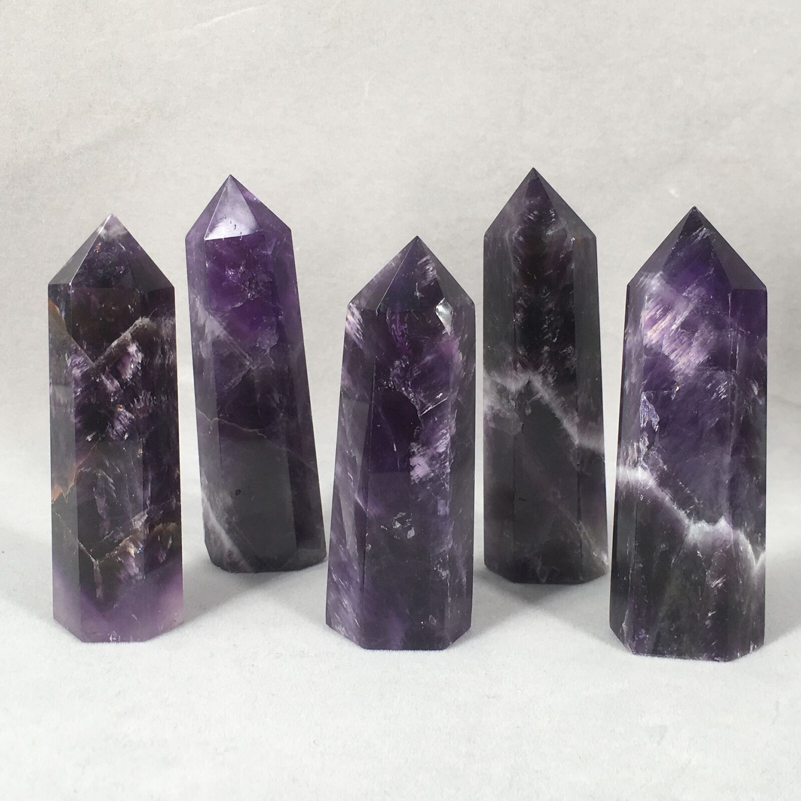 A+ Natural Dreamy Amethyst Quartz Obelisk quartz crystal wand Point healing 1PC