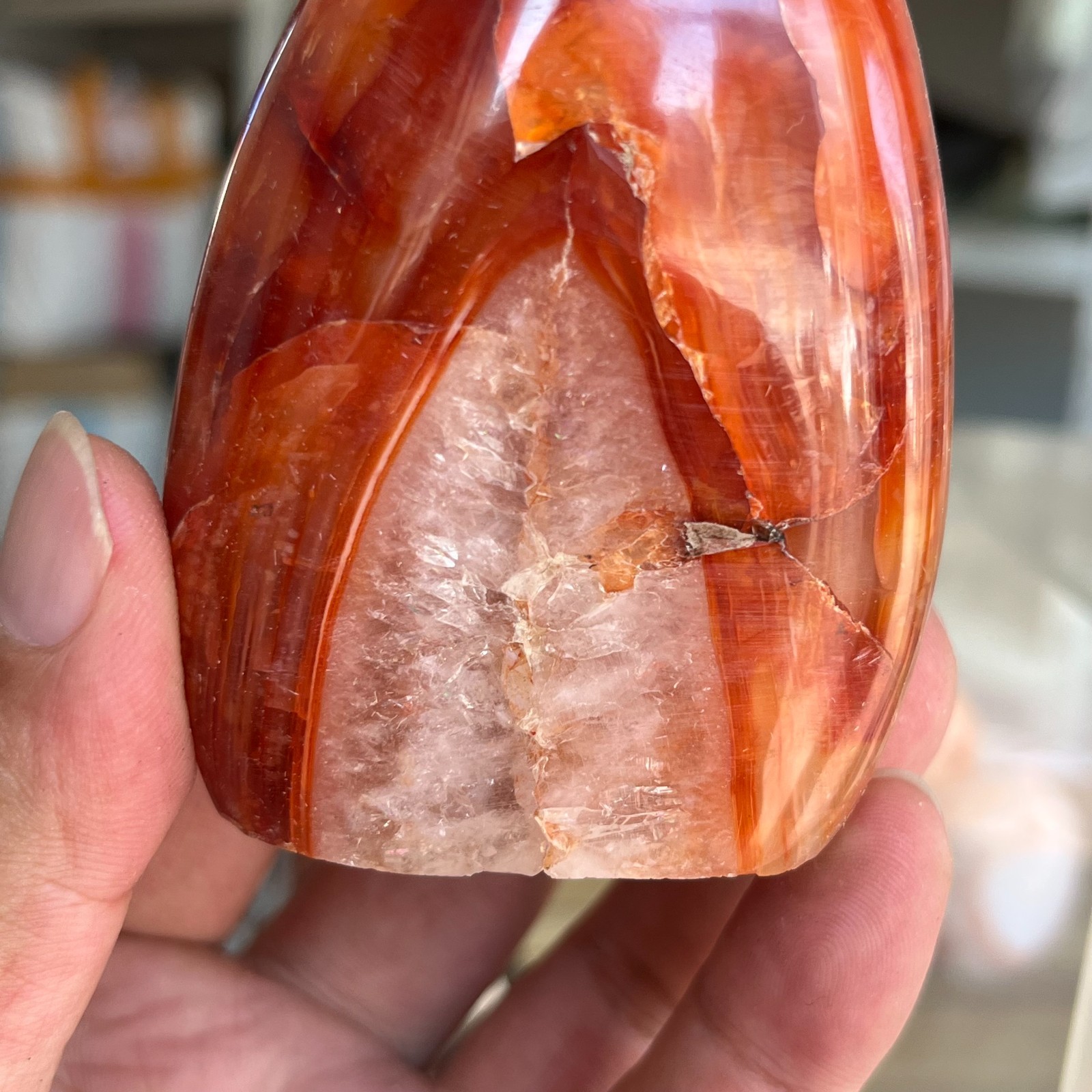 300g High Quality Natural Red Agate Carnelian Crystal Mineral Specimen Healing