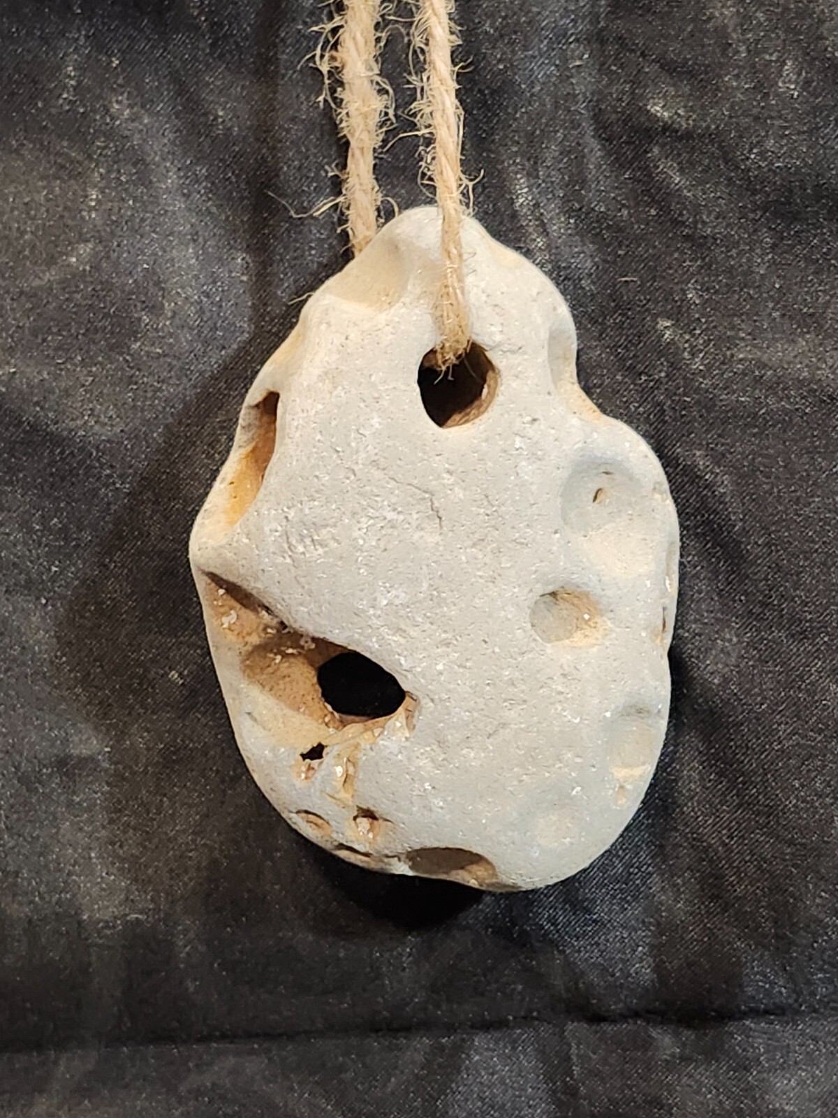 Hag Stone Fairy Odin Hex Witch Adder Wishing Rock w/Holes Wicca Protection (H18)