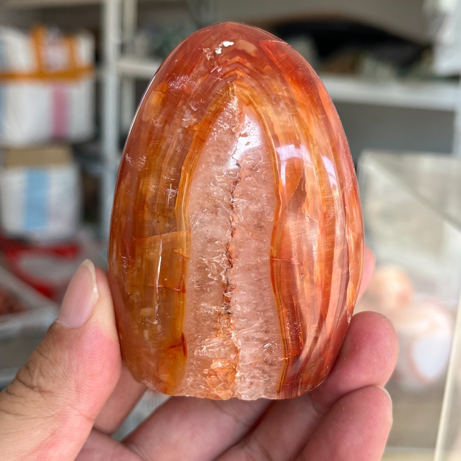 300g High Quality Natural Red Agate Carnelian Crystal Mineral Specimen Healing