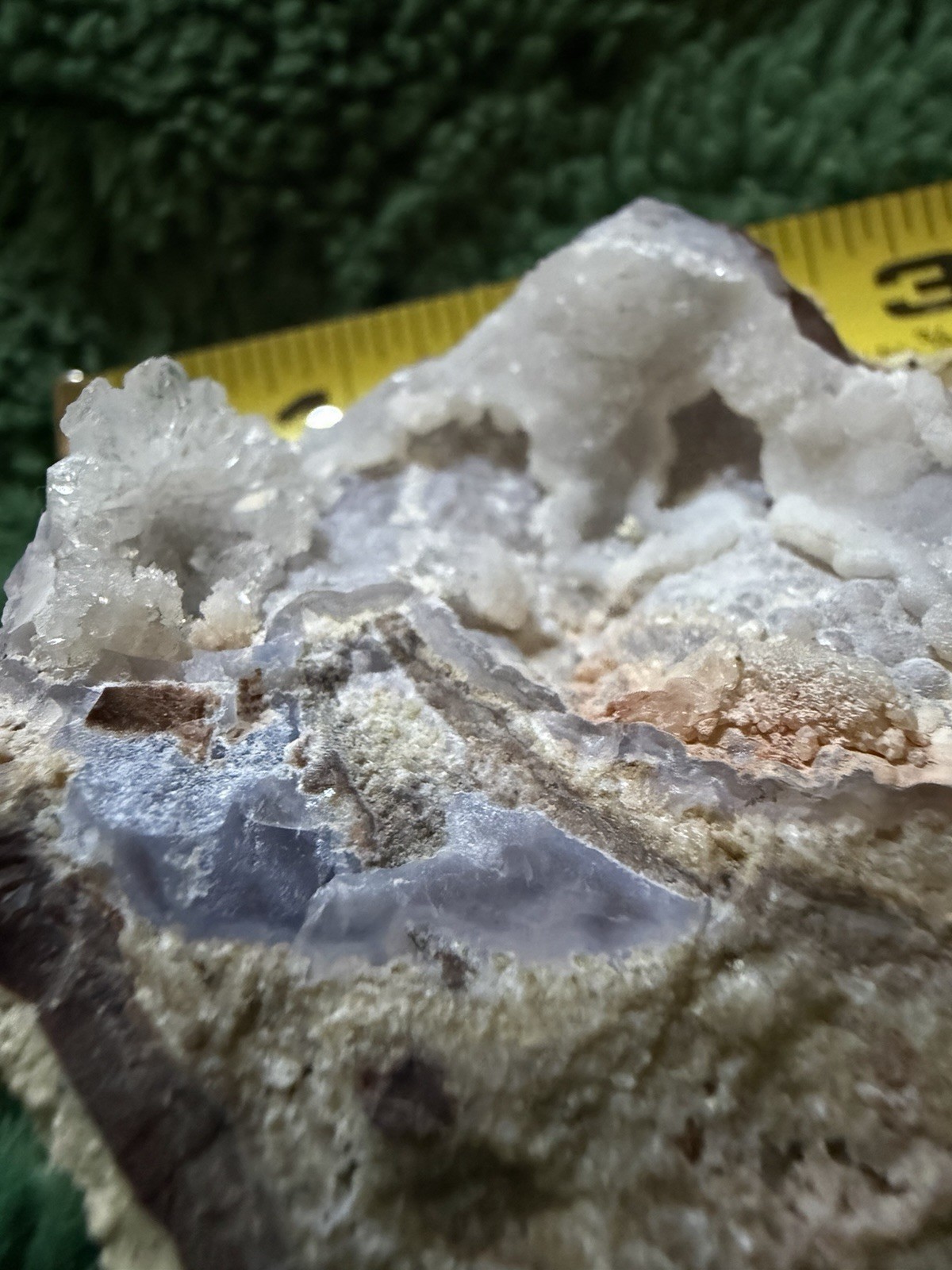 Natural Utah Chalcedony Geode Druzy Quartz Crystal 3” Display Specimen