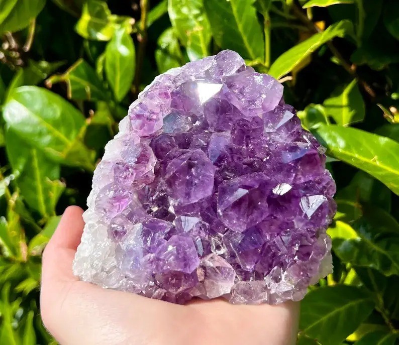 Natural Amethyst Cluster Purple Crystal Stone Healing Crystal Mineral Home Decor