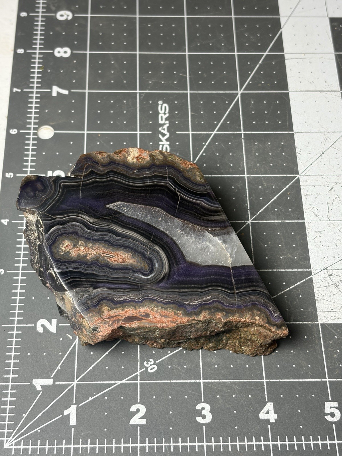 Purple Passion Agate Old Stock Free Form Banding Mexico Laguna