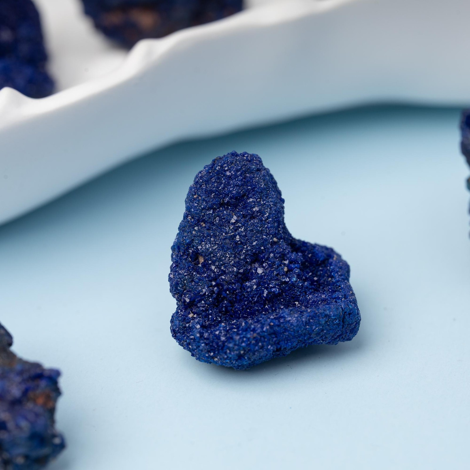 Azurite Cluster Natural Mineral Specimen Raw Crystal Collector Stone Gift Decor