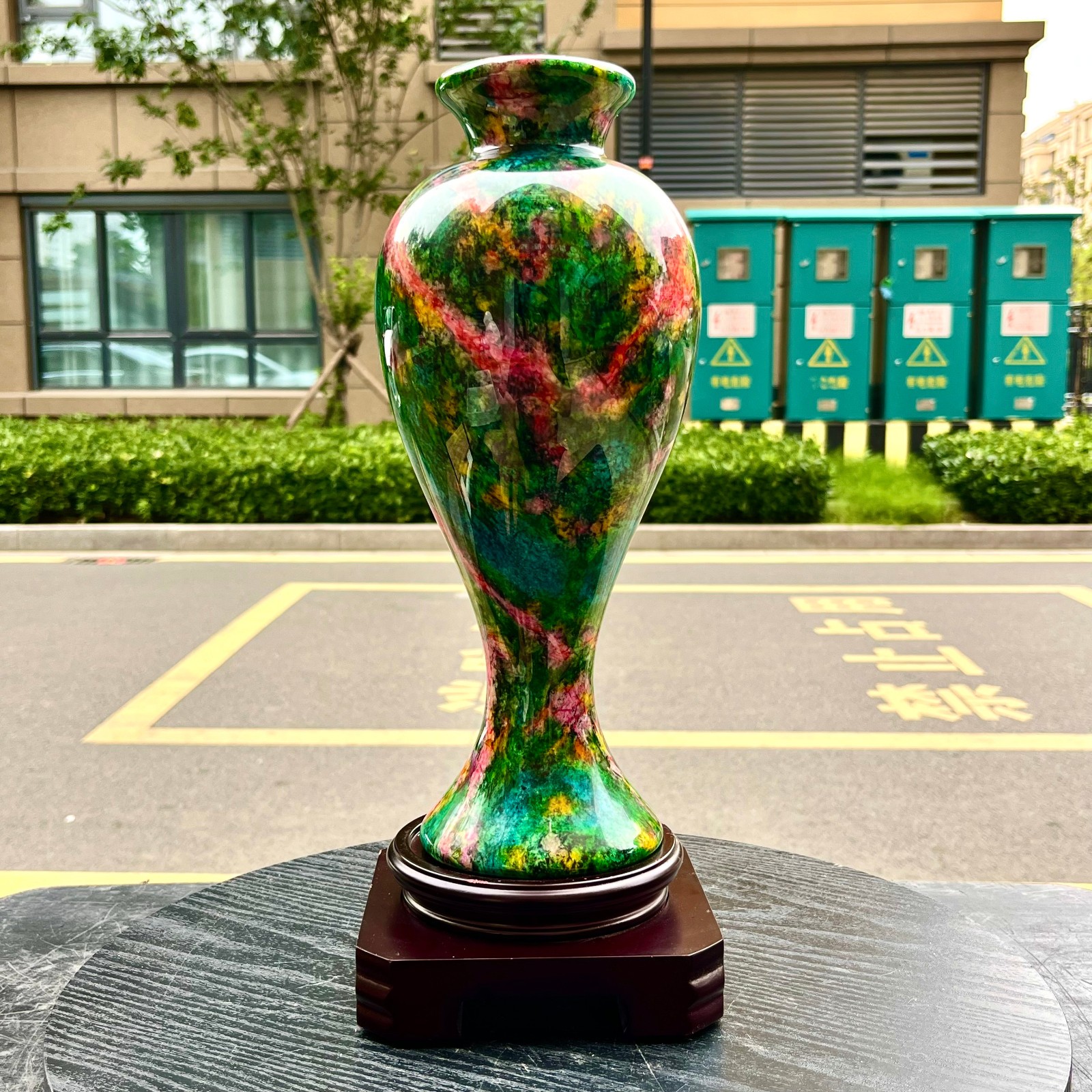 4.64LB Natural “Seven Colors Jade” vase specimen -Taiwan China