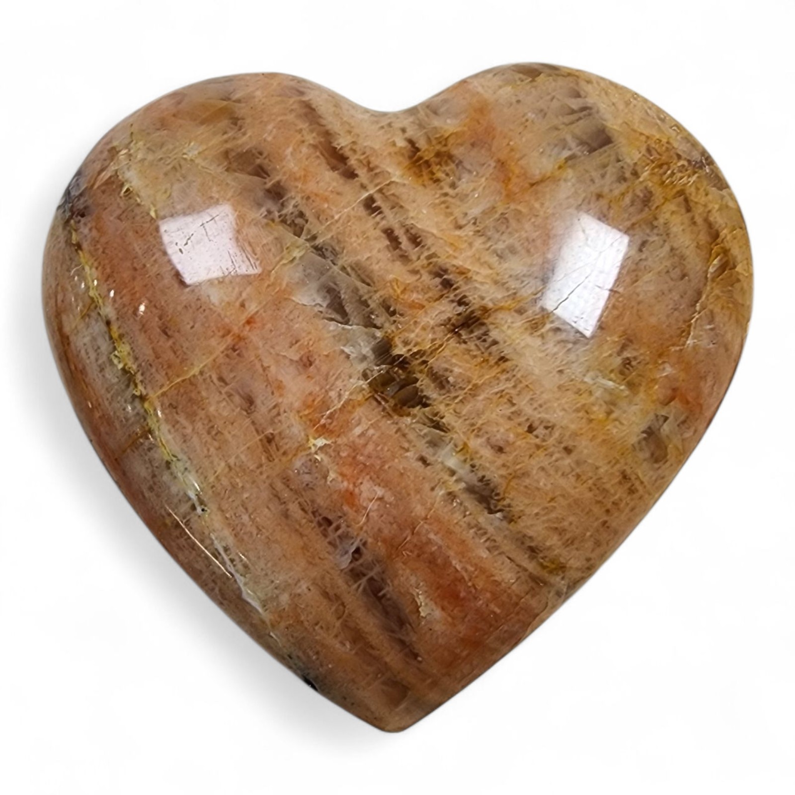 Moonstone Crystal Polished Heart “Premium Grade” Madagascar 24.4 grams