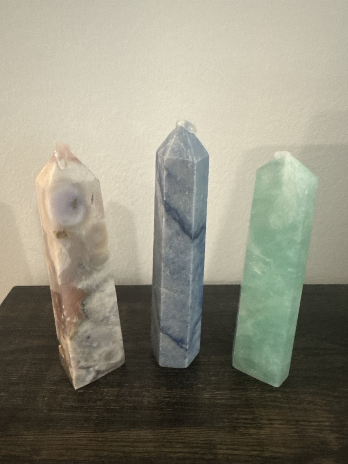 Mixed Crystal Tower Set OfThree 5.5-6”