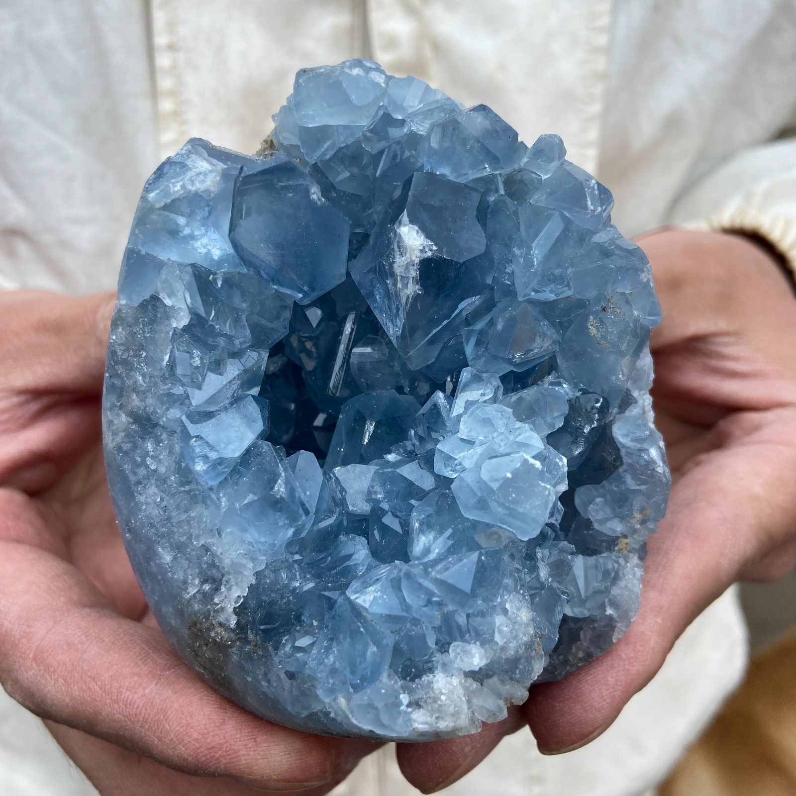 1.8lb Natural blue Celestite Crystal Quartz Cluster Rough Specimen Healing