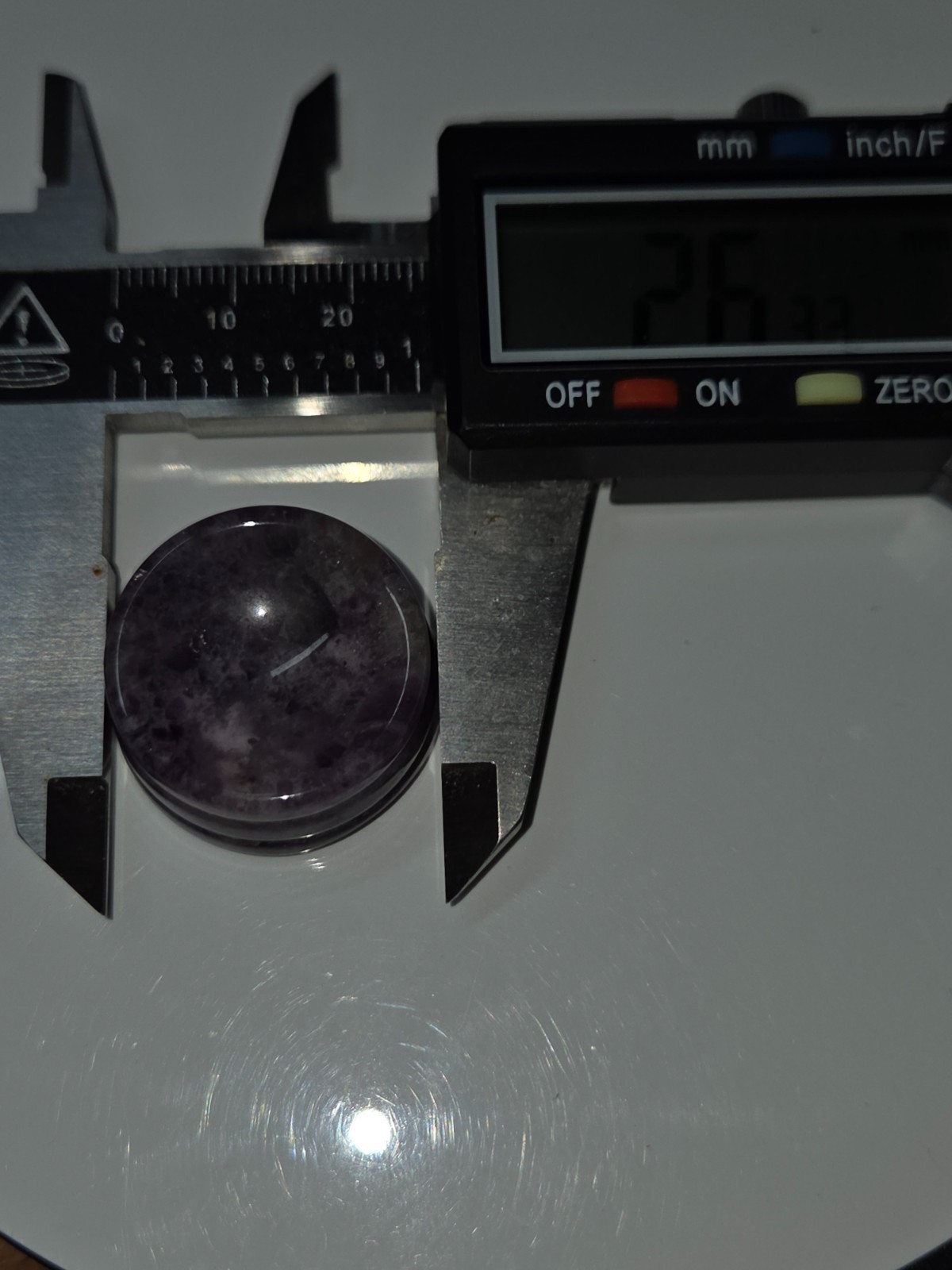 Natural Purple Amethyst Gemstone 27mm wide Sphere Stand