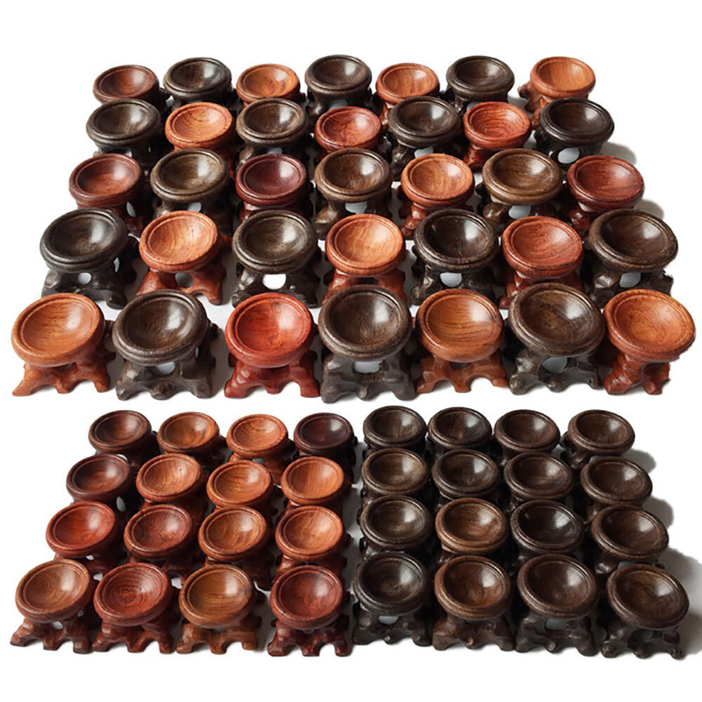 1X Wood Display Stand Base for Crystal Ball Sphere Globe Stone Holder Home Decor