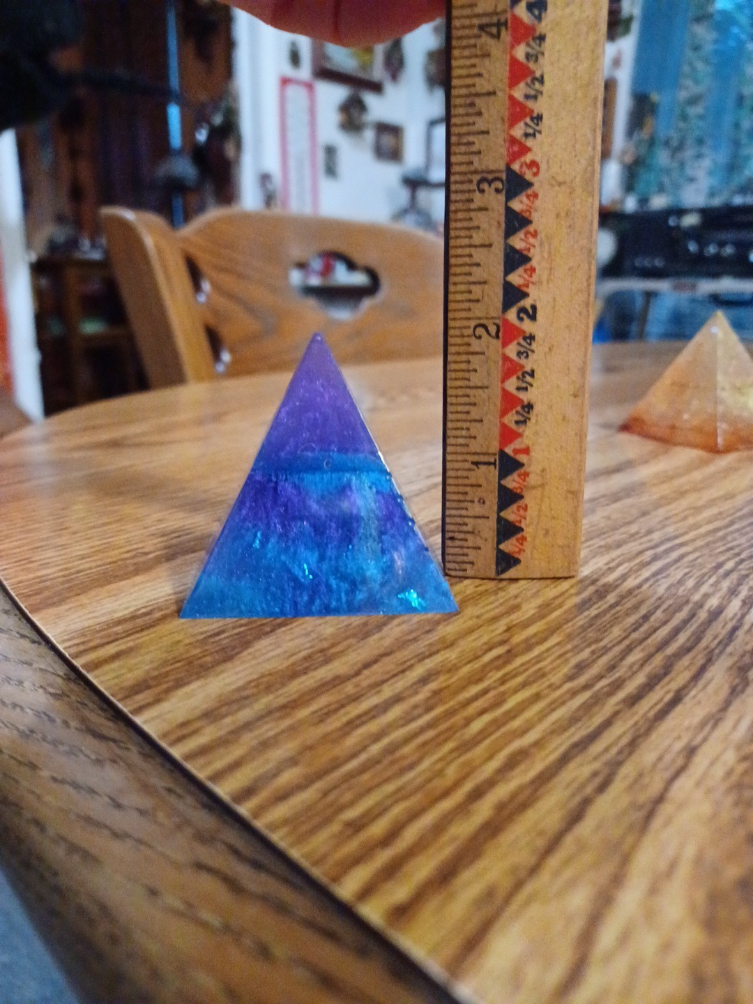 7 Chakra Aura Reiki Energy Spiritual Grid Acrylic Lucite Pyramid FAST SHIPPING!