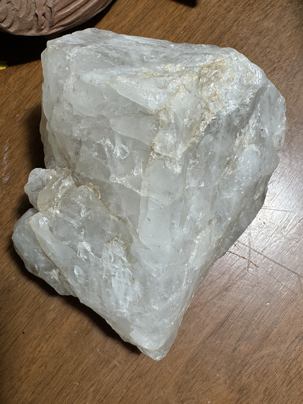 6.6lb Clear Smoky Quartz Crystal Cluster Rainbow Luminescent Rough Specimen