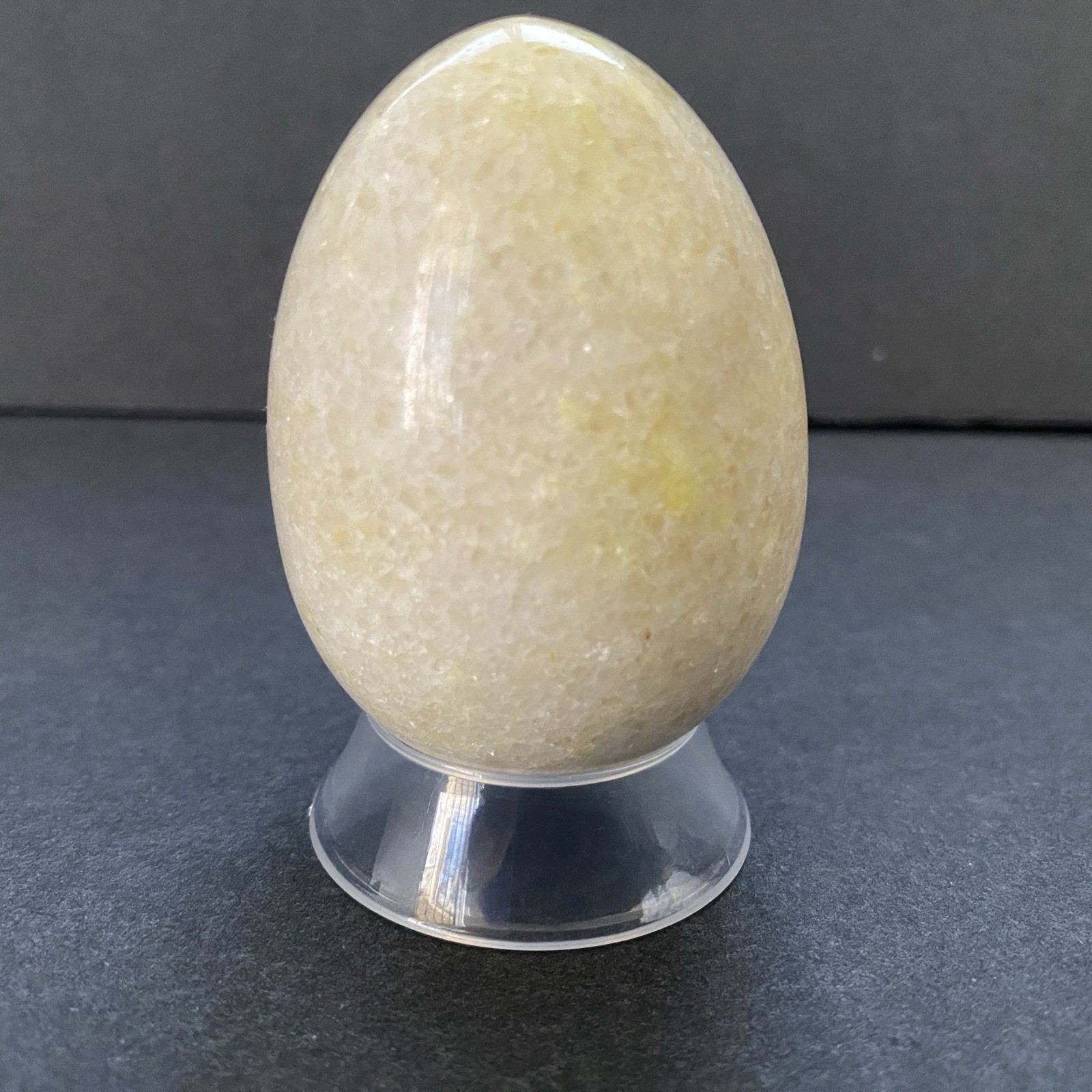 Natural Onyx Stone Egg With Stand Hand Polished Banded Agate Calcite Crystal