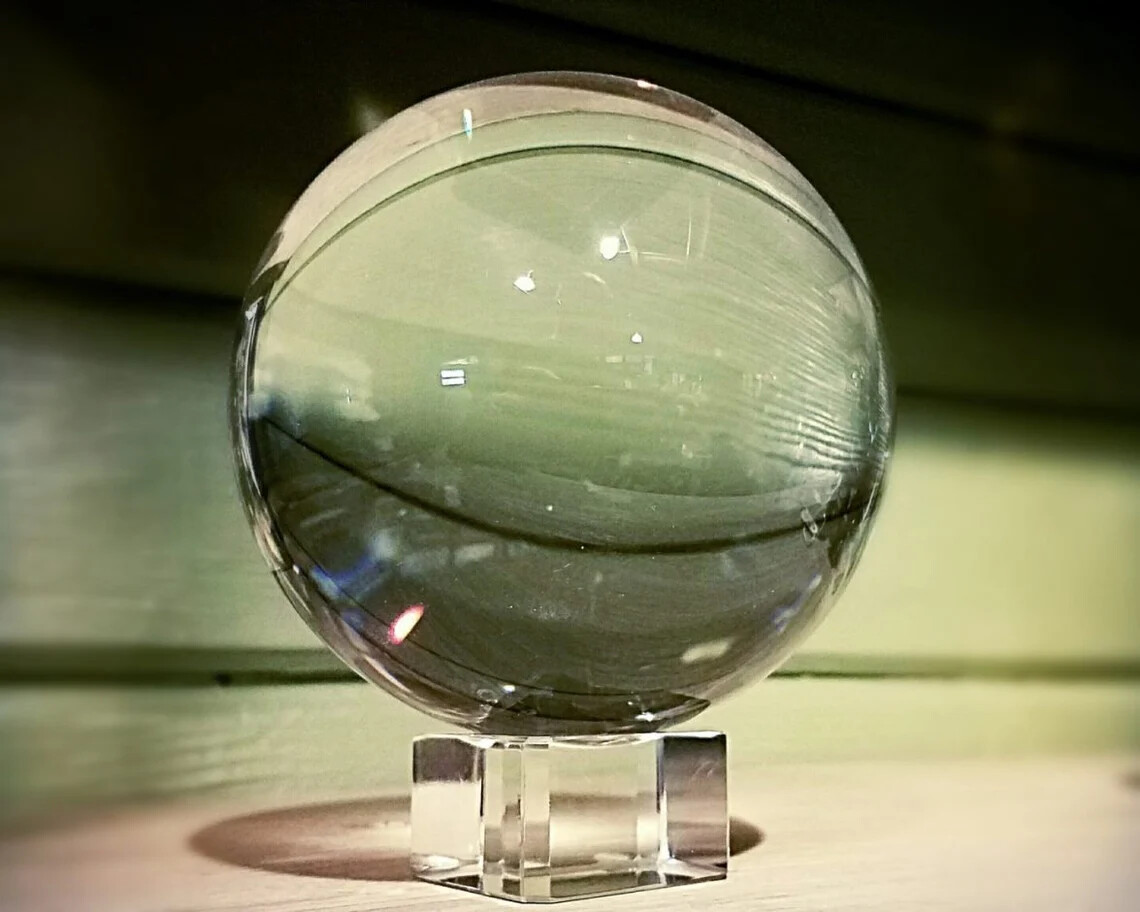 80mm Large Crystal Ball, Clear Crystal Quartz Glass Sphere, 3.15 Inch