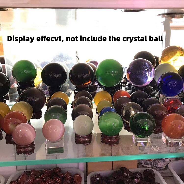 Wood Display Stand for Crystal Ball Sphere Globe Stone Holder Home Decor Gift