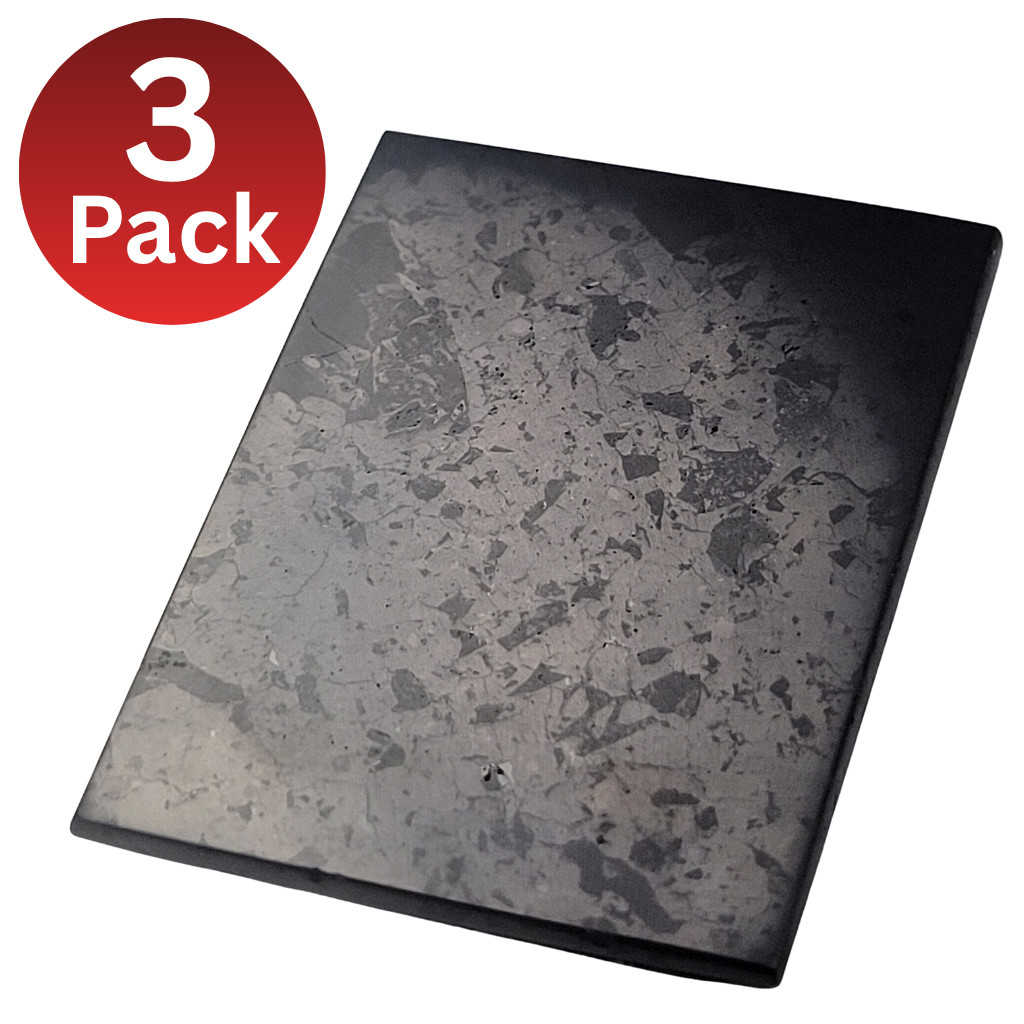 Shungite Stone EMF Protection Phone Sticker 30×40 mm Polished Style_A / 3 pk