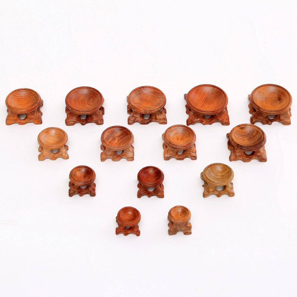 1X Wooden Display Stand Base for Crystal Ball Sphere Globe Stone Holder Decor