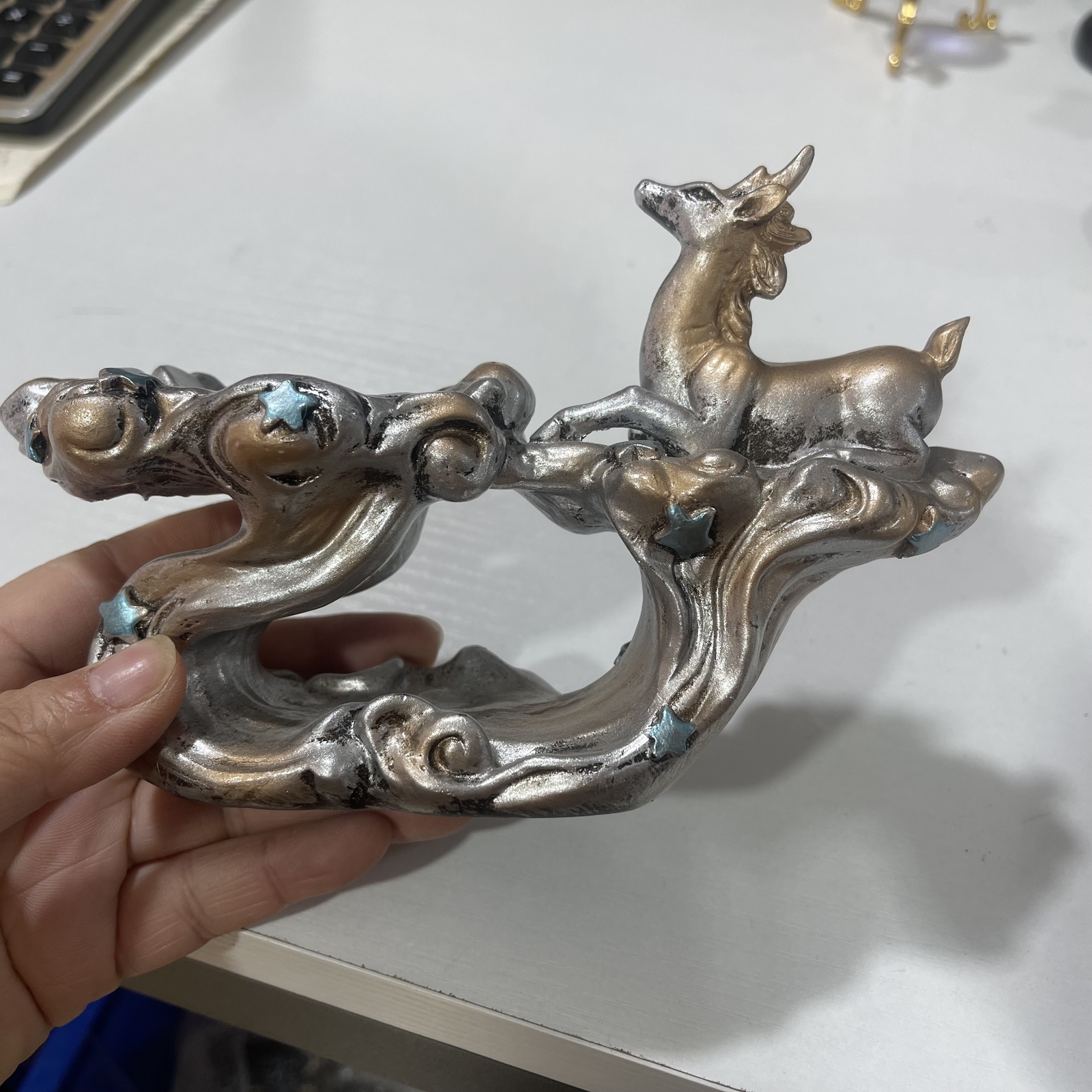 Deer Crystal Ball Stand Sphere Stand Crystal Ball Globe Holder Decor