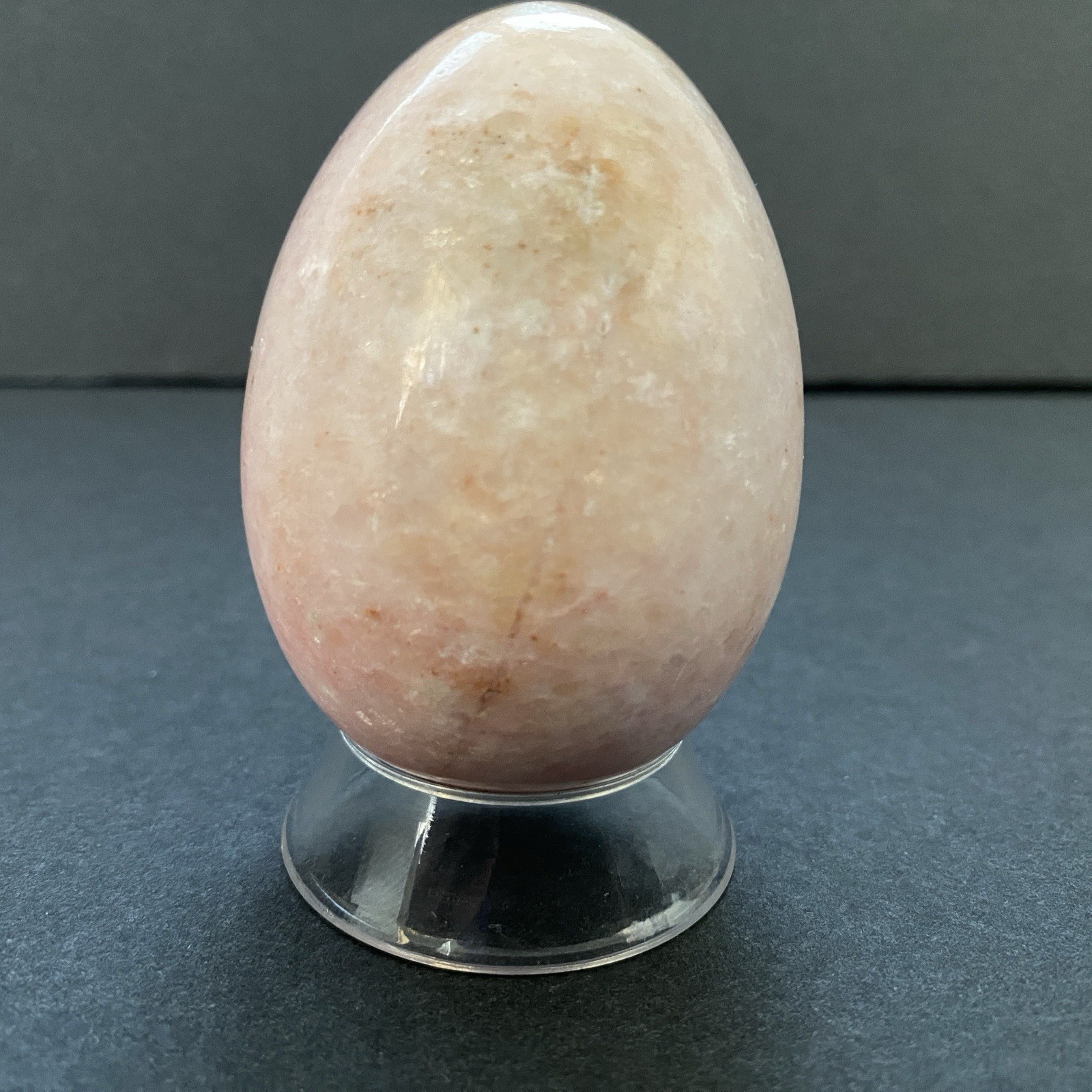 Natural Onyx Stone Egg With Stand Hand Polished Banded Agate Calcite Crystal