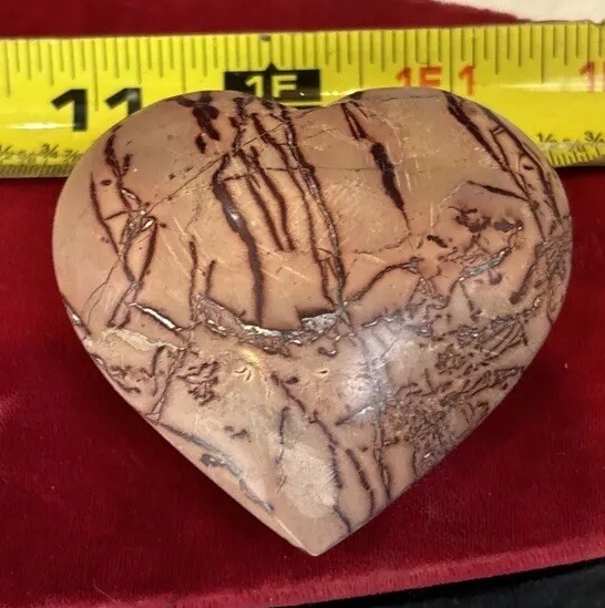 Mookaite Jasper 2 1/2 inch puffy heart