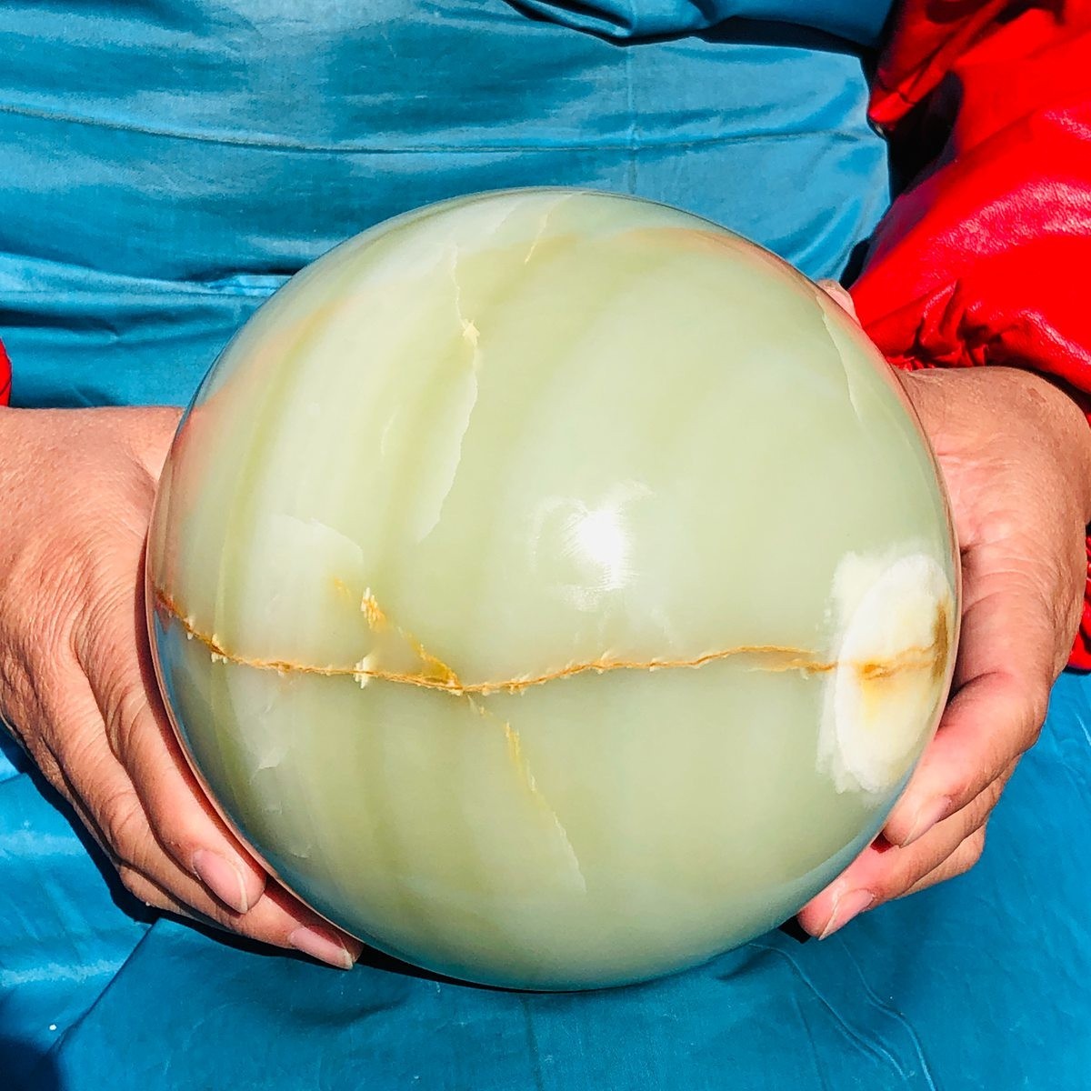 4740g Natural Afghan Jade Chakra Quartz Sphere healing ball Specimen