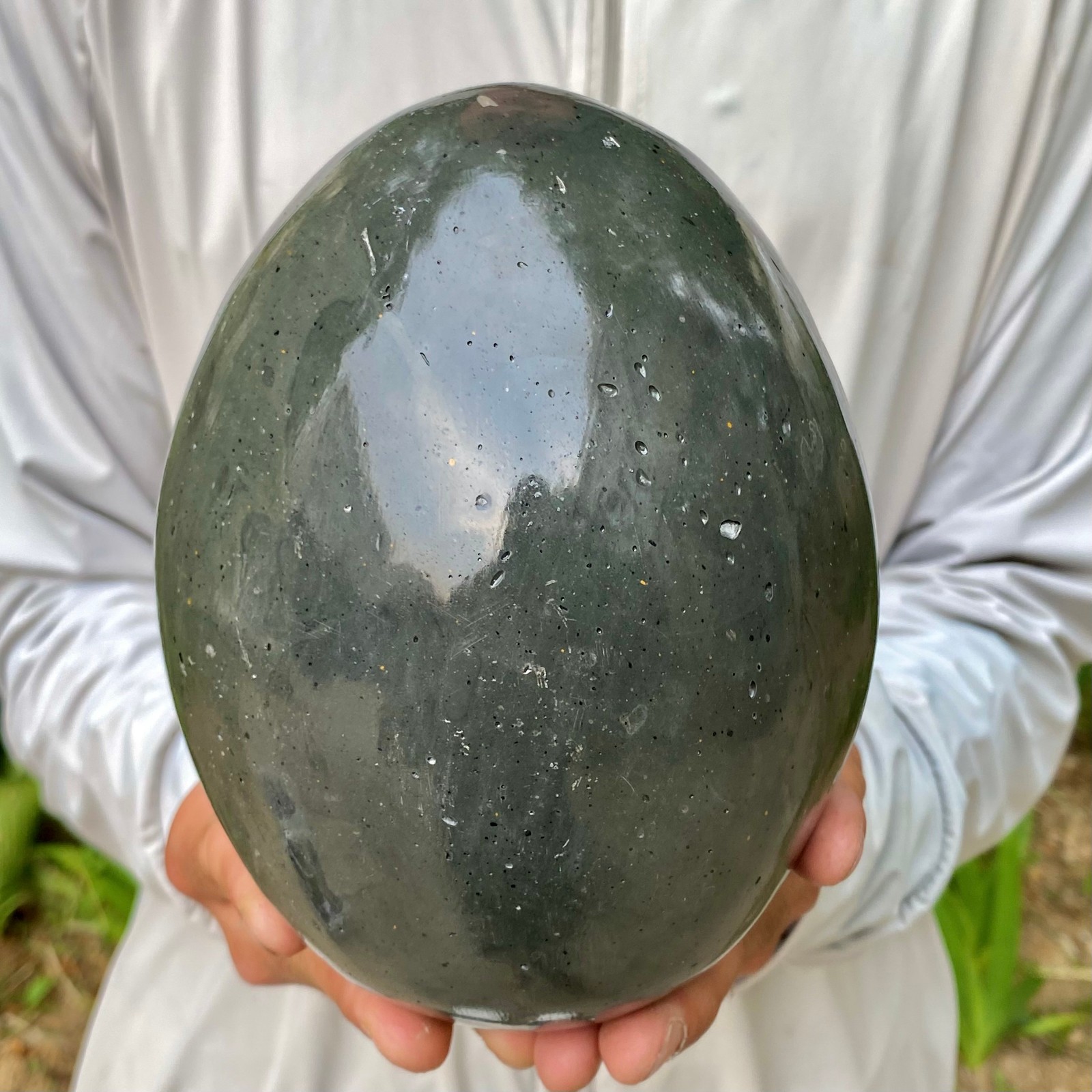 5.48LB Natural amethyst Dinosaur egg Quartz Crystal specimen healing