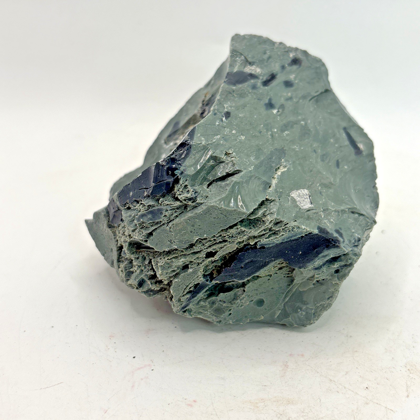 Beautiful Spider Web Obsidian Specimen 292 Grams Almost All Gray