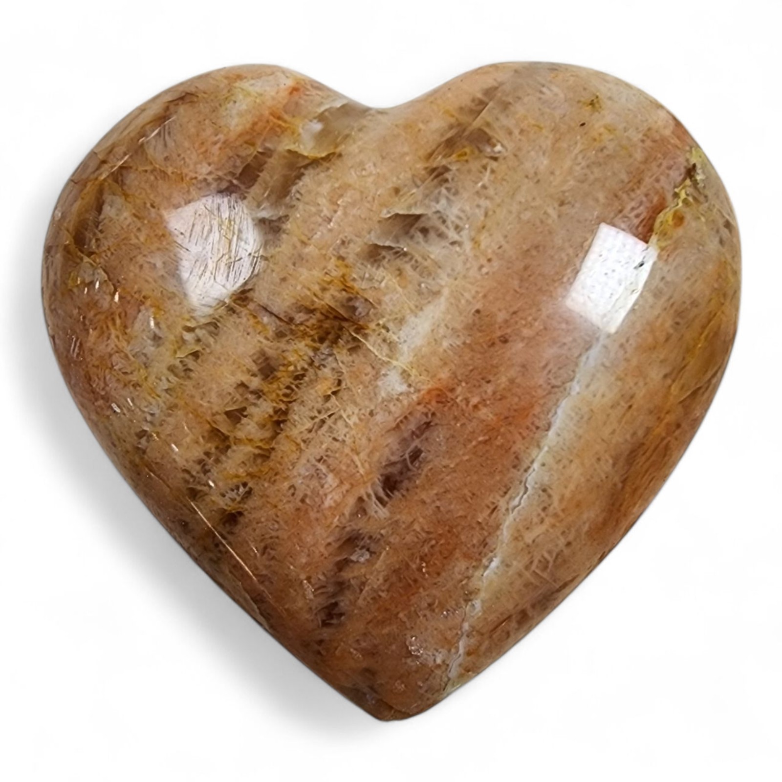 Moonstone Crystal Polished Heart “Premium Grade” Madagascar 24.4 grams
