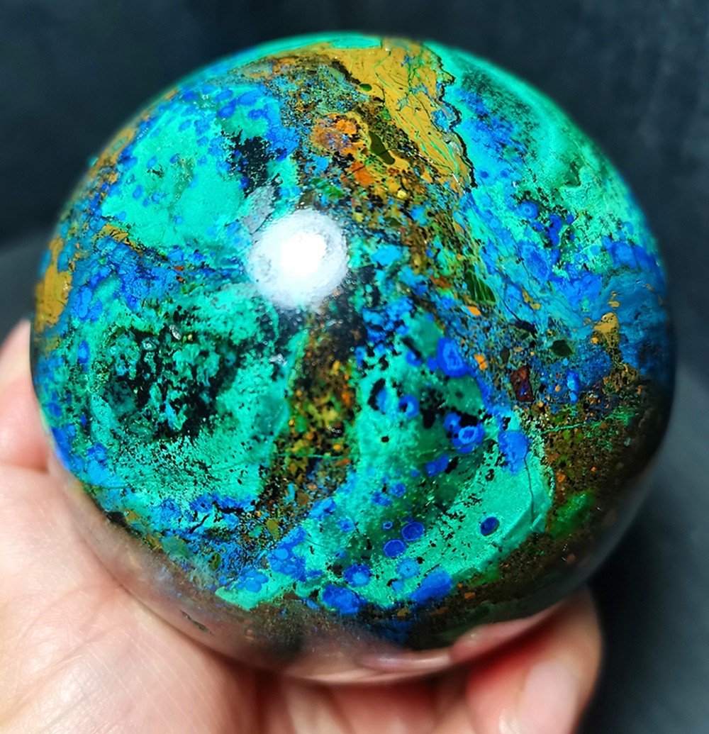 Rare 732.8G Natural Blue Copper Ore Phoenix Stone Agate Symbiotic Healing A49