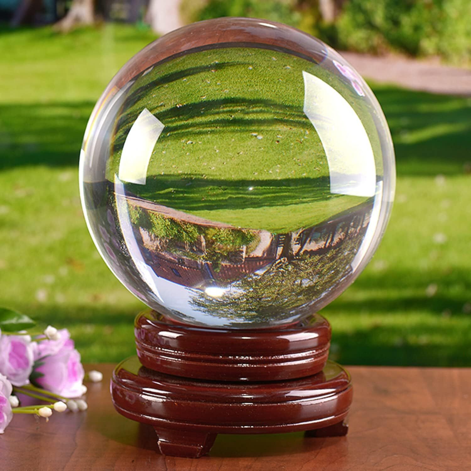 200mm 7.87″ Clear Crystal Ball Large Sphere Free Stand Venue Decoration