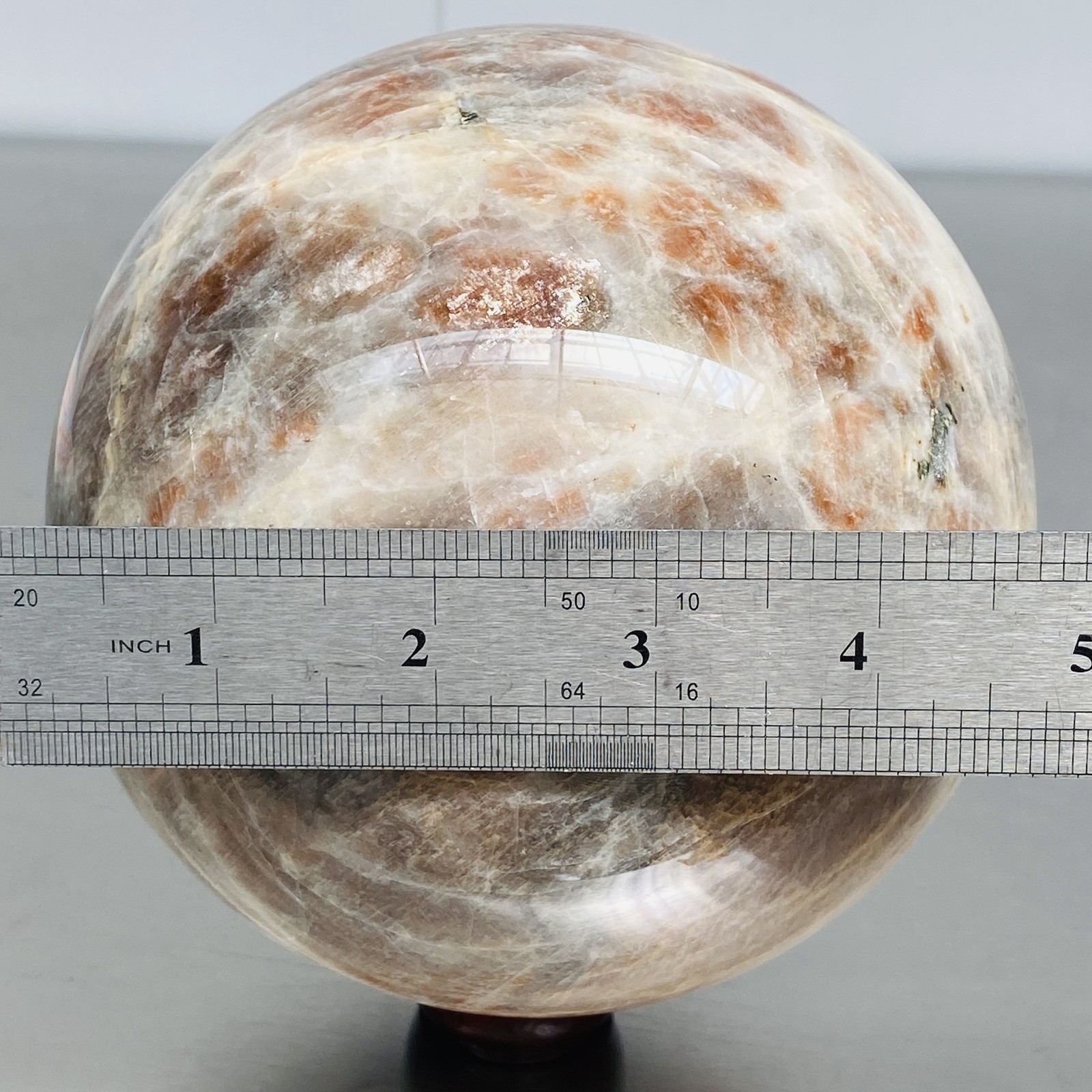 Natural Gray moonstone sphere quartz Crystal ball Healing 3720G (8.2LB)