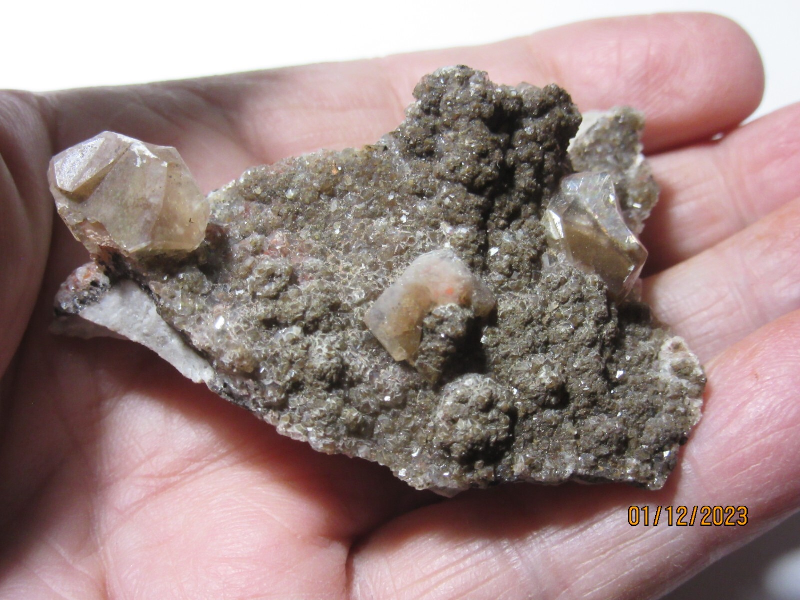 Natural Red Quartz Crystal CLUSTER 2 3/8″ Rough Collectible Reiki RQCCC-3