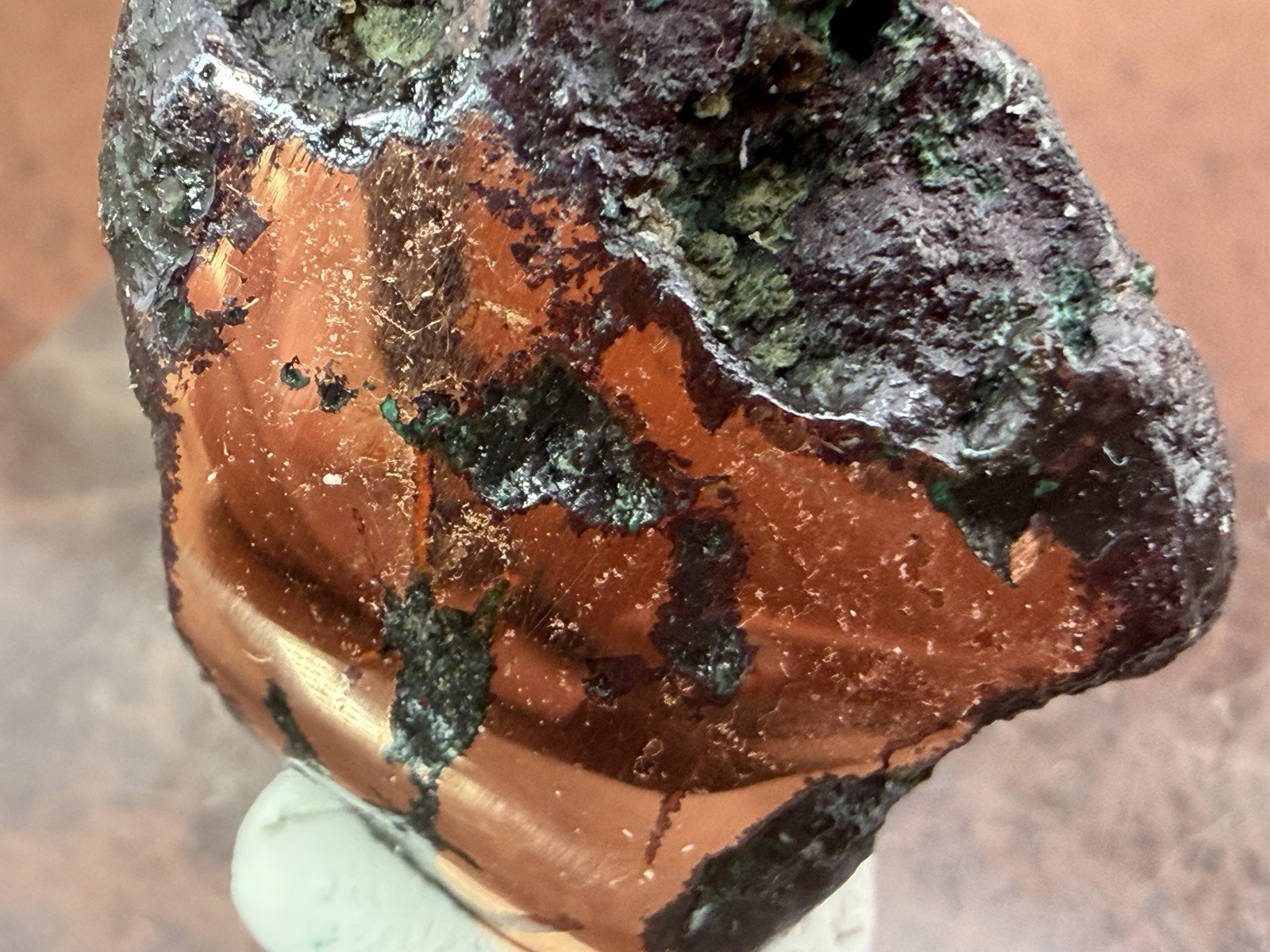 Natural Oxidized Green Glacial Float Copper with Buffed Finish, Michigan 28.3 g