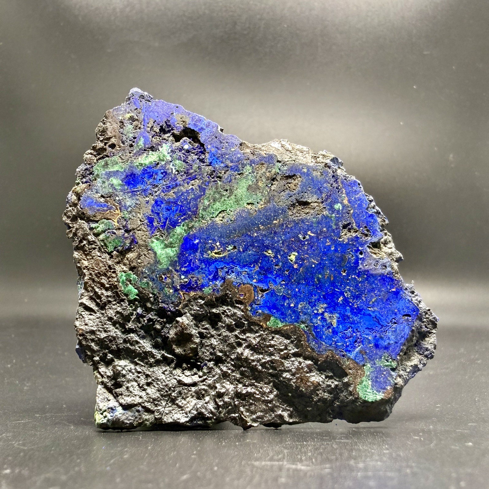 Natural Azurite Slice, Mineral Specimen – Altai Mountains, Siberia