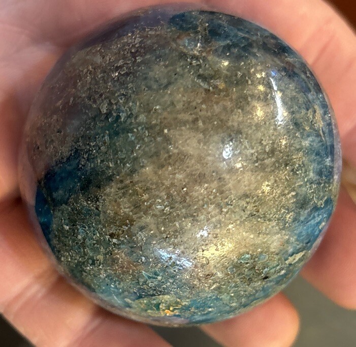 2 1/2” Blue Apatite Sphere 340 Grams