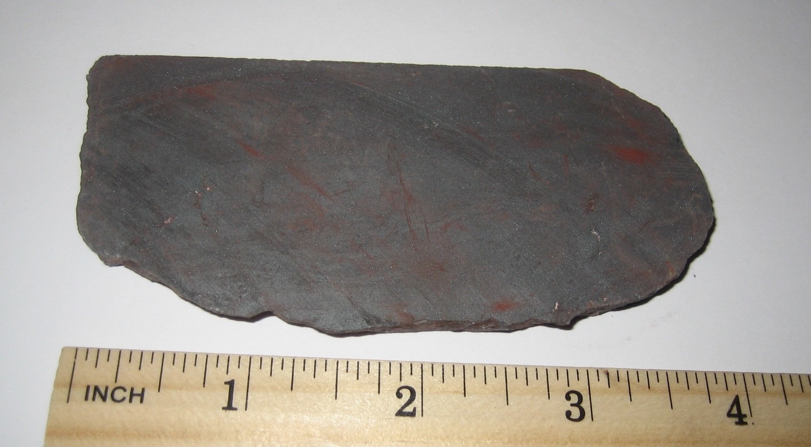 3.8″ x 1.7″ x 6mm SAW CUT NATURAL ROUGH HEMATITE CRYSTAL STONE SLAB ~ 129.2g *2
