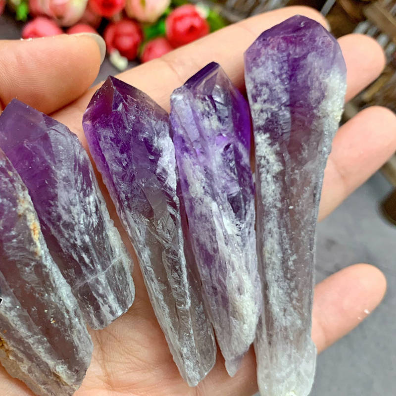 Natural Brazilain Amethyst Quartz Crystal Cluster Geode Druzy Healing Specimens