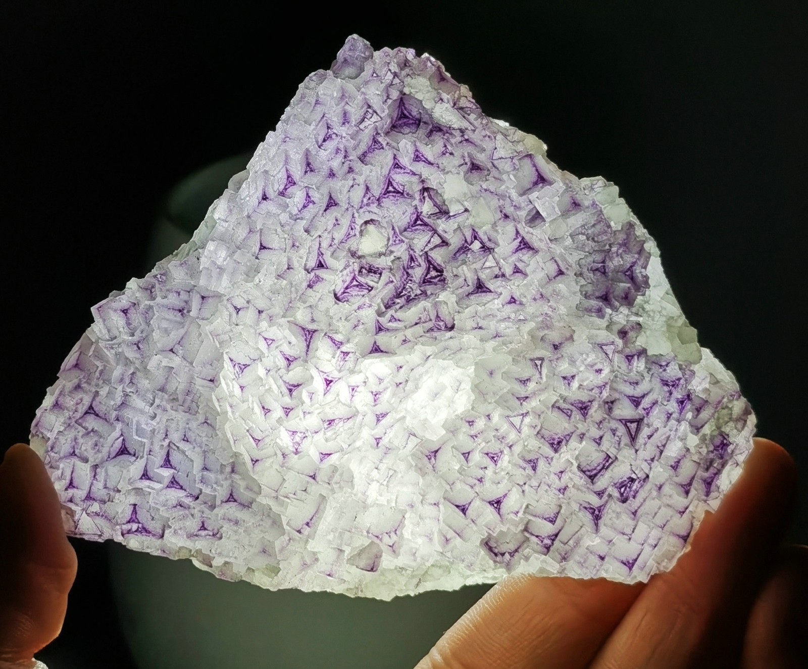Rare Purple Fluorite Mineral Specimen China