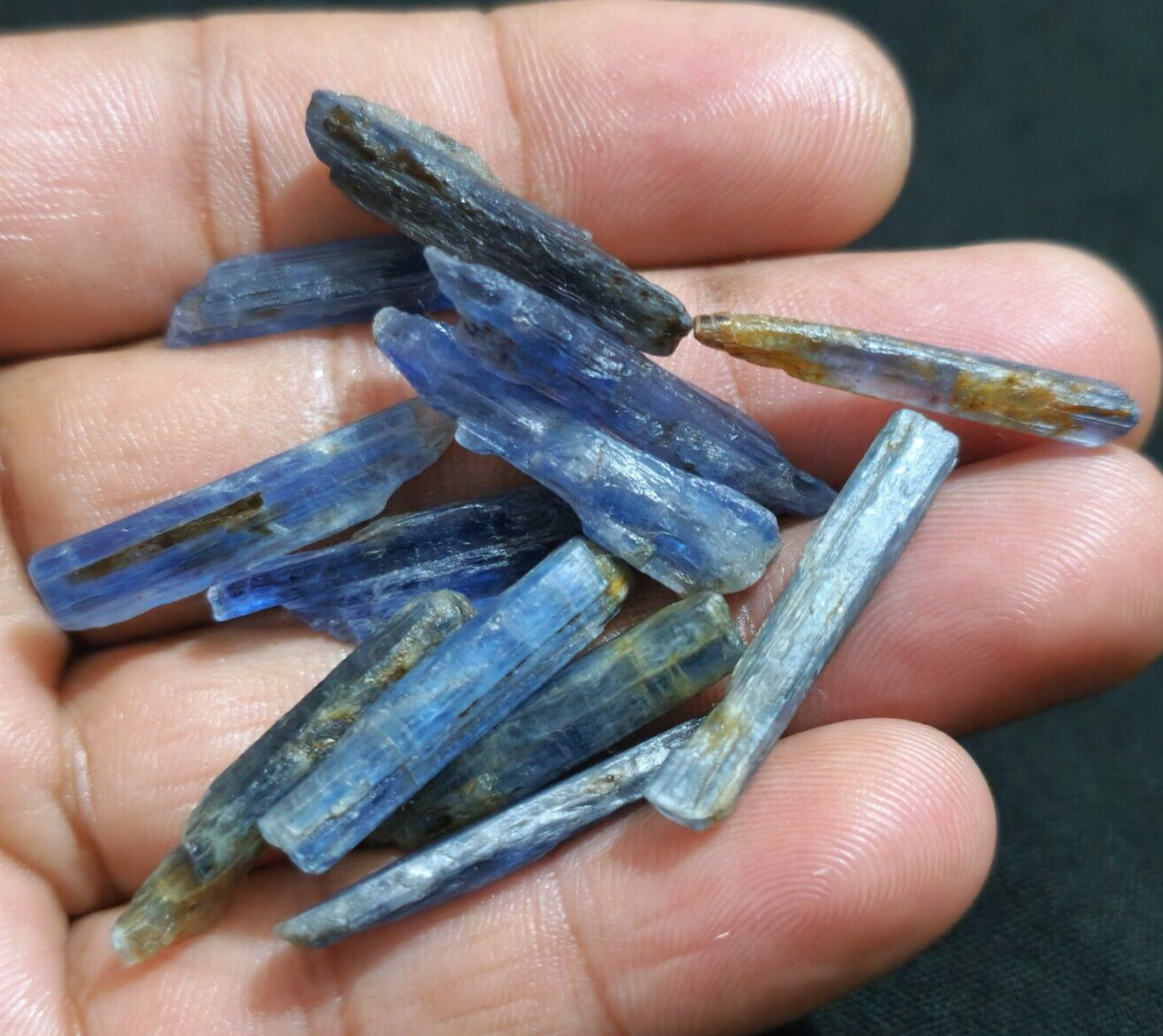 Ultimate Blue Kyanite Raw 12 Piece Lot Size 25-30 MM Loose Gemstone For Jewelry