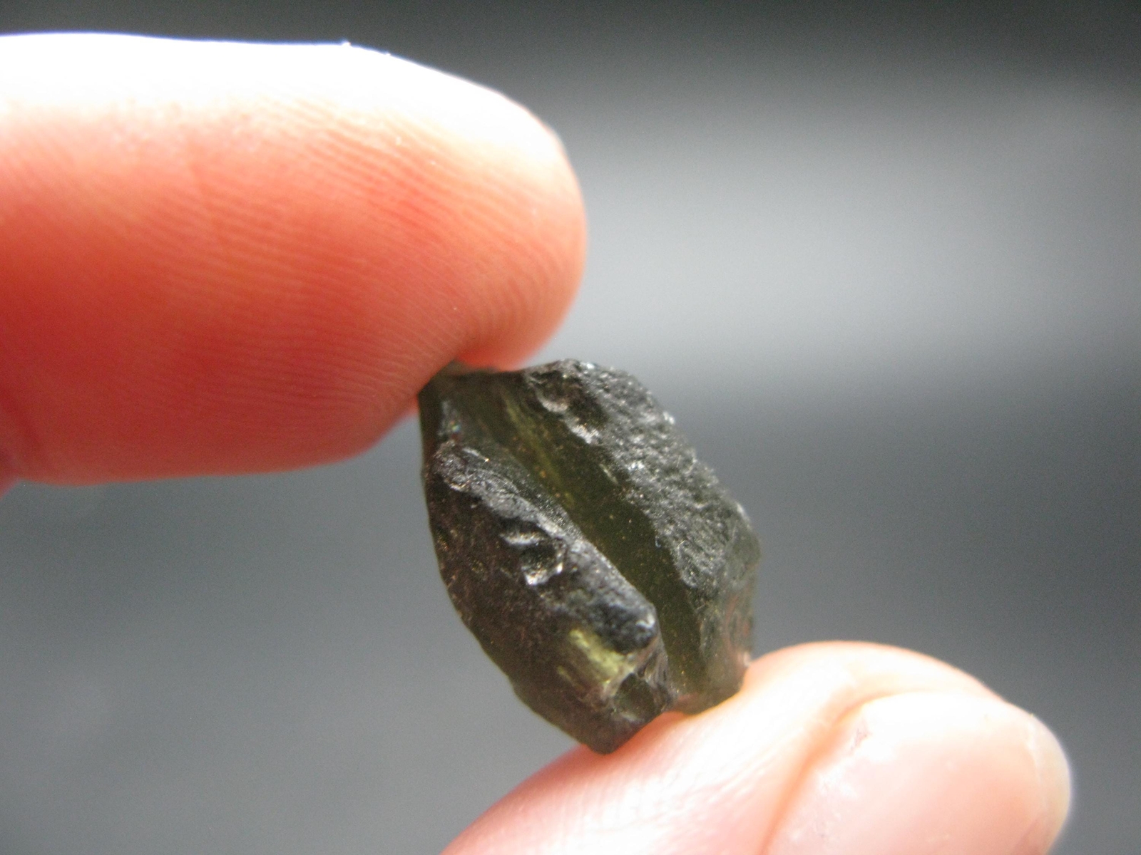 Moldavite Tektite Raw Piece from Czech Republic – 0.6″ – 5.0 Carats – 1.0 Grams