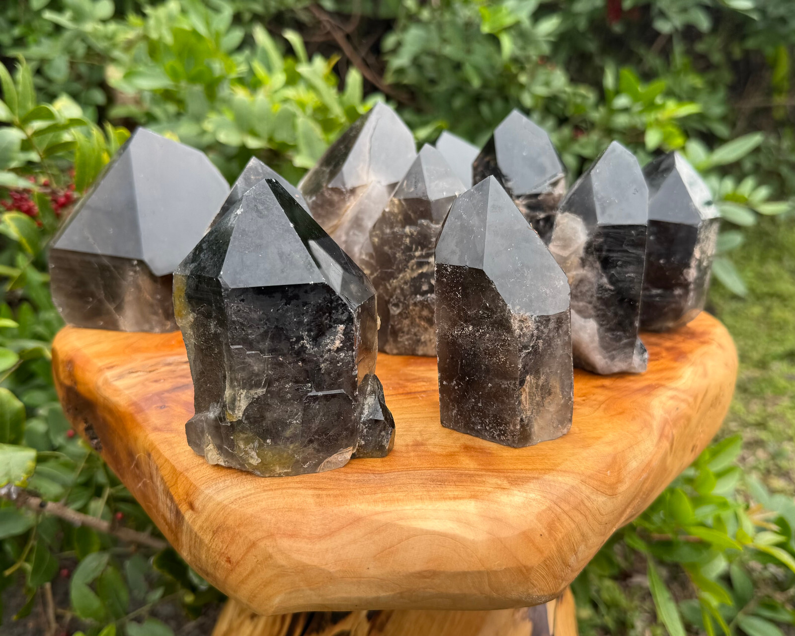 LARGE Smokey Quartz Crystal Point with Cut Base – Smoky Quartz Crystal Points
