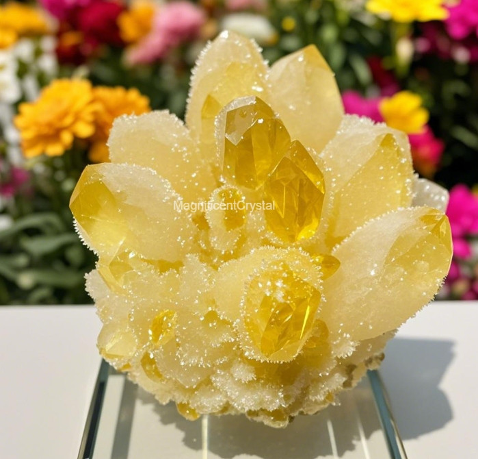 2025Rare 300g Natural Citrine Crystal Cluster Raw Healing Energy Home Decor Gift