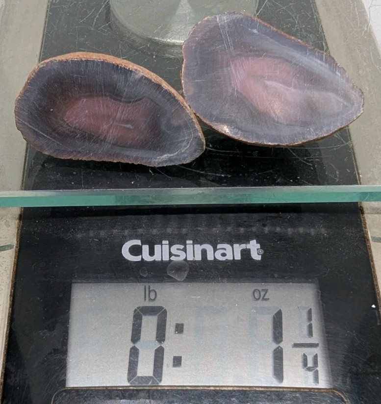 Swazi Rose Agate Cut Halves, Mozambique Agates, 38 Grams (1.25 Oz), US Seller