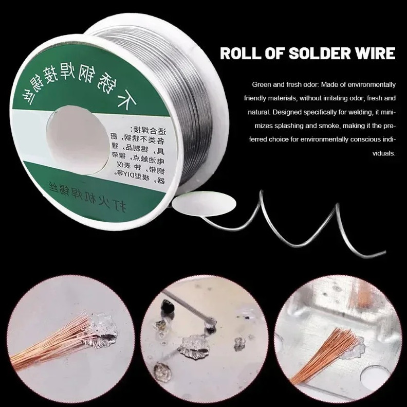 1pc Rosin Core Solder Wire 0.8mm/1.0mm 20g–50g-100g No-Clean Flux 2.0% – NEW