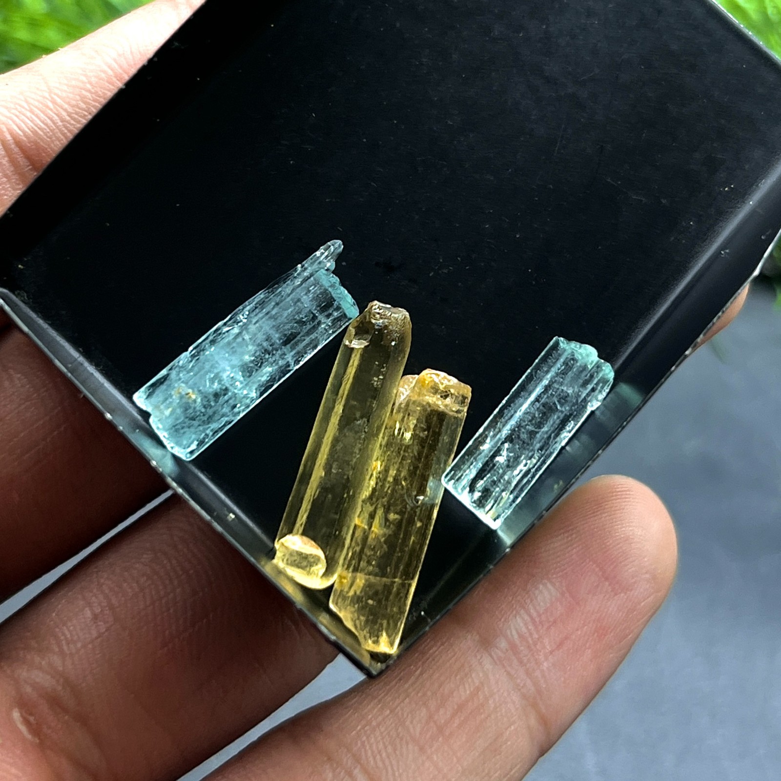Natural Aquamarine Pencil Rough Lot 4 Pcs Blue Beryl Crystal 15-22 mm Mozambique