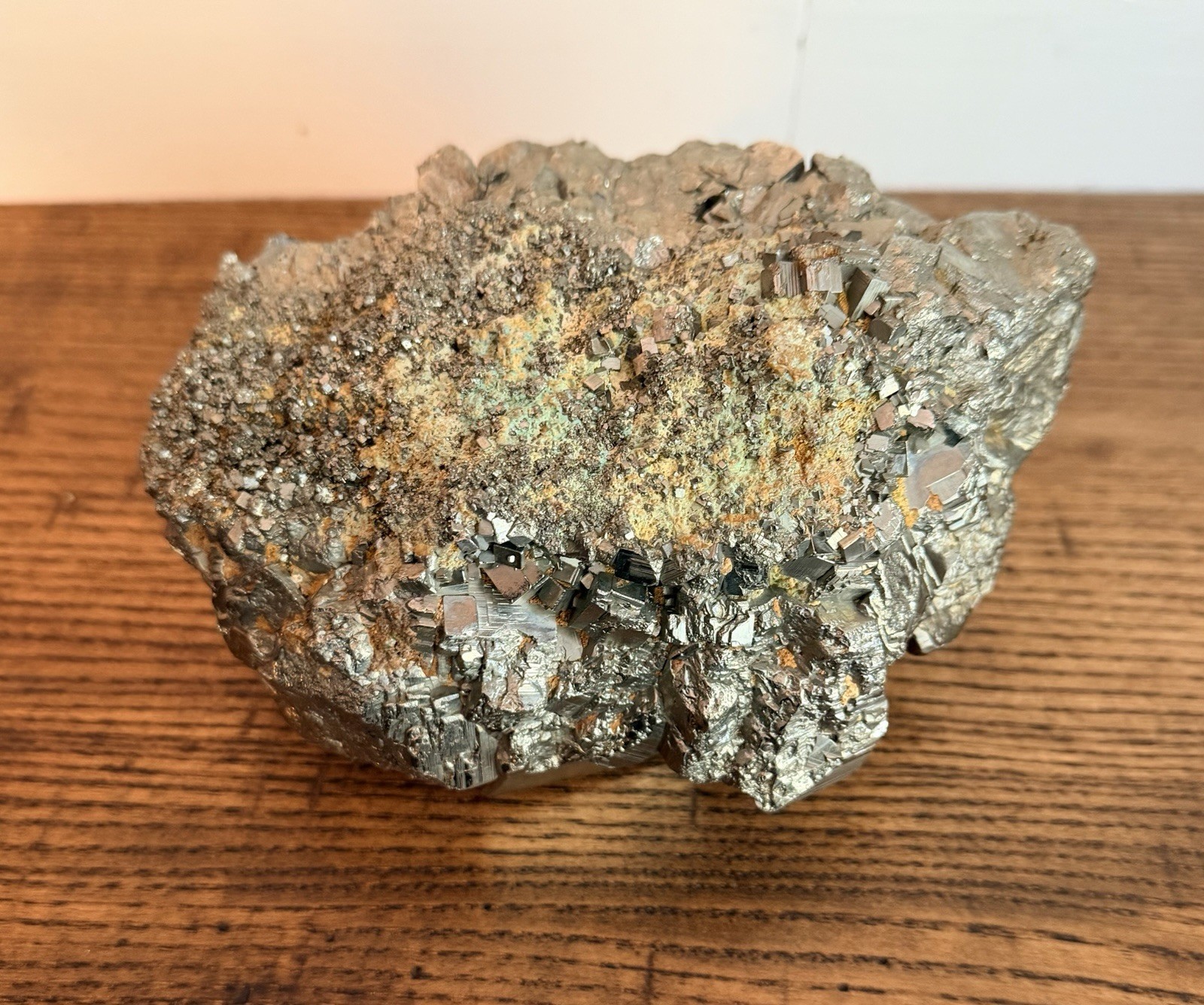 Peruvian Pyrite Crystal Cluster-Huanzala Mine, Huanuco, Peru-AAA Quality-6.9lbs